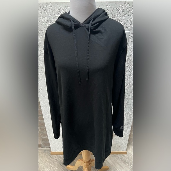 Victoria’s Secret sport black  hooded  pull Active Dress open back large - Picture 3 of 9